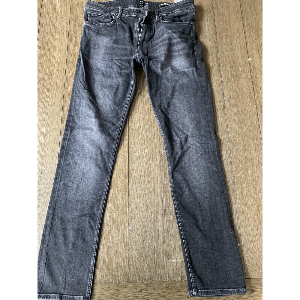 Boss Hugo Boss Men's Denim Stretch Jeans Black 33x30 Made in Italy Milan
